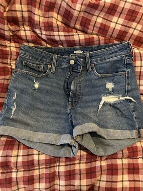 Old Navy Women's Distressed Roll-Cuff Denim Jean Shorts